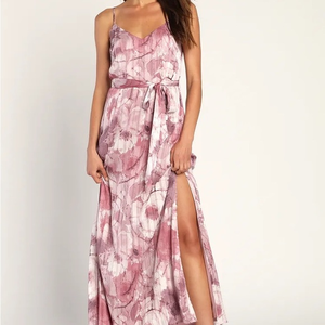 NWT Lulu’s Sparkling Summer Purple Floral Lurex‎ Maxi Dress